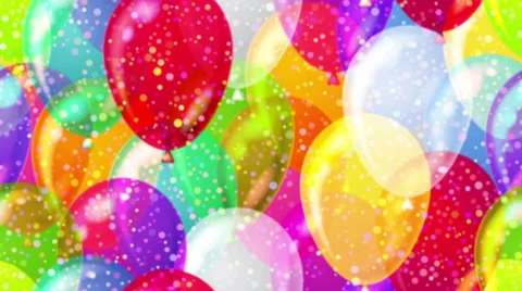 Flying balloons, seamless loop Stock Footage 58535558