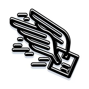 Flying ballot symbol for quick election decision Stock Illustration