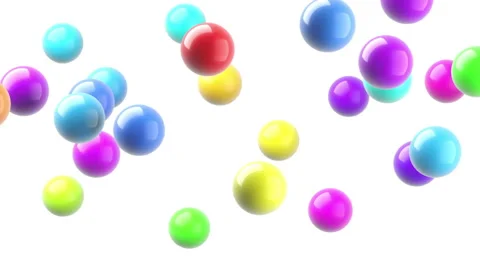 Flying balls. Looping. Alpha channel is included. Stock Footage 52362030