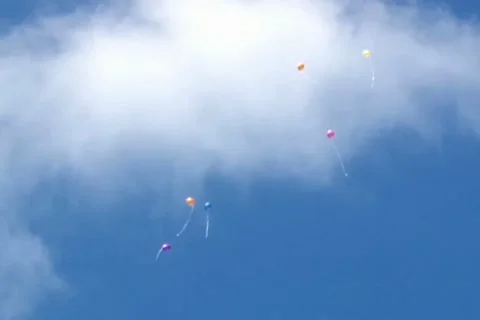 Flying Baloons Stock Footage 10682151