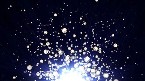Flying BASEBALL BALLS, Animation, Background, Loop Stock Footage 208929663