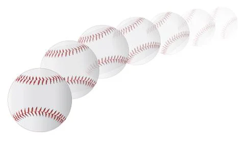 Flying baseball Stock Illustration