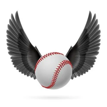 Flying baseball 스톡 일러스트