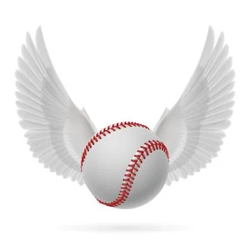 Flying baseball Illustrazione stock