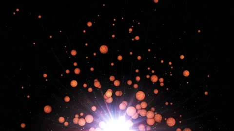 Flying Basket Ball Animation, Background, Loop Stock Footage 157340430