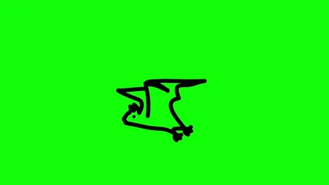Flying Bat Icon Animation.Horror or Night Concepts (Chroma key) Video stock 313371286