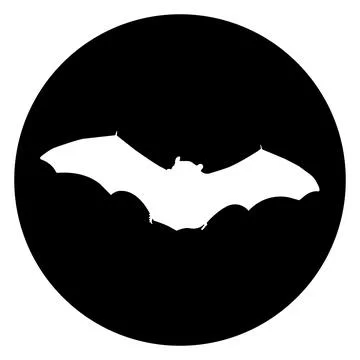 Flying bat icon design template Illustrazione stock