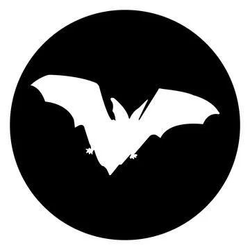 Flying bat icon design template Illustrazione stock