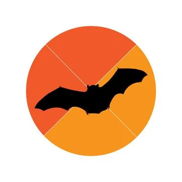 Flying bat icon Illustrazione stock