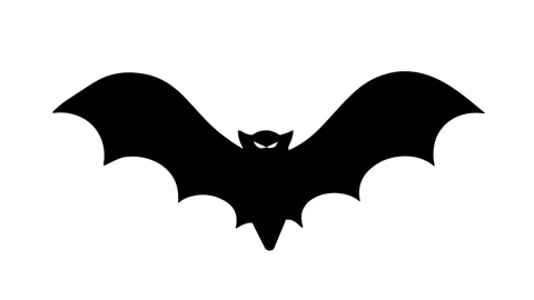Flying bat on the white background. Hall... | Stock Video | Pond5