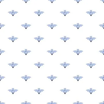 Flying bats creating seamless stylized animal pattern Illustrazione stock