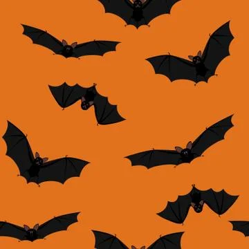 Flying bats Stock Illustration