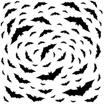 Flying bats Stock Illustration