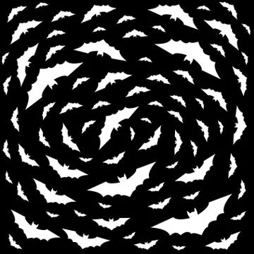 Flying bats Stock Illustration