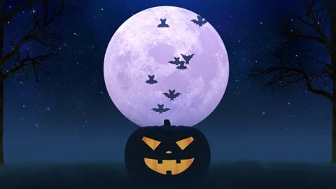 Flying Bats From Pumpkin Stock Footage 250841894