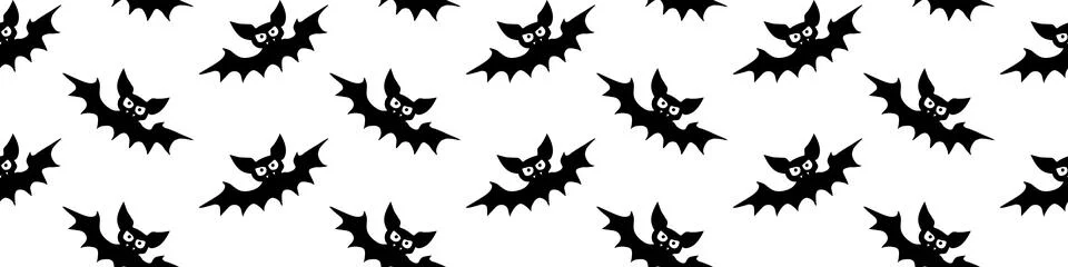 Flying bats seamless pattern. Cute Spooky vector Illustration. Halloween back 스톡 일러스트