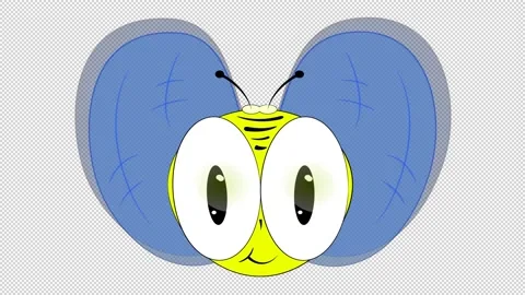 Flying bee on a  empty background. Stock Footage 148746788