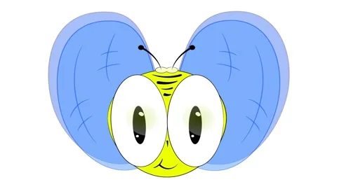 Flying bee on a white and empty background. Stock Footage 148746844