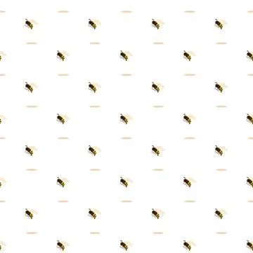 Flying bees pattern seamless animated background design Stock Illustration