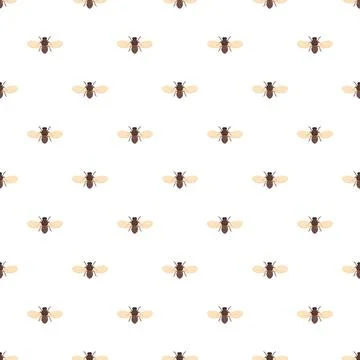 Flying bees pattern seamless repeating design background 스톡 일러스트