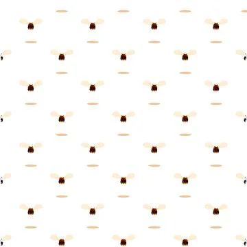 Flying bees pattern seamless vector illustration Illustrazione stock