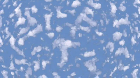 Flying Below The Clouds - CGI, alpha channel Stock Footage 612591