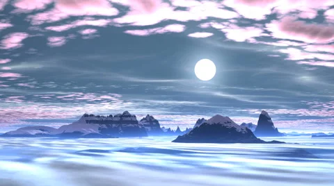 Flying between clouds and mountain peaks Video stock 52118243