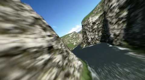 Flying between mountains Stock Footage 20497649