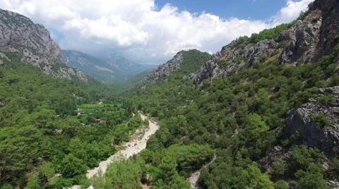 Flying Between Mountains.4K Clip captured by drone cam Stock-Footage 65251603