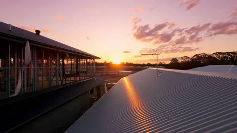 Flying between residential construction project Stock Footage 212647628