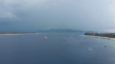 Flying between two islands Stock Footage
