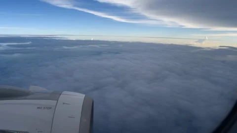 Flying in between two layers of clouds Stock Footage 247144765