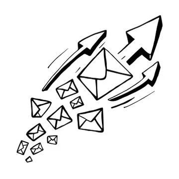 Flying of big leters Stock Illustration