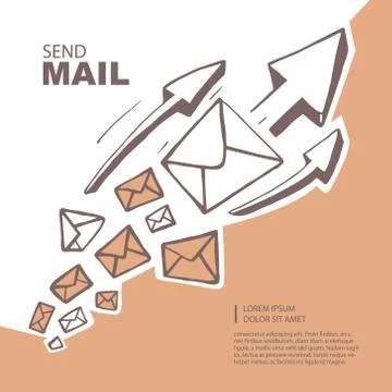 Flying of big leters Stock-Illustration