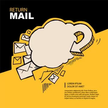 Flying of big letters Stock Illustration