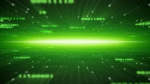Flying in binary cyberspace seamless loop 4k (4096x2304) Stock Footage 57316249