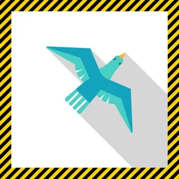 Flying bird icon Stock Illustration