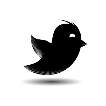 Flying bird icon isolated. Vector illustration Stock Illustration