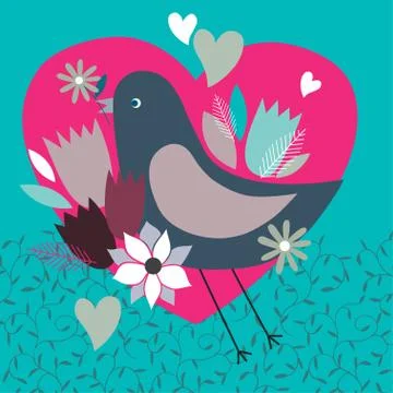 Flying bird Stock Illustration