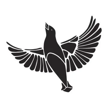 Flying bird Stock Illustration
