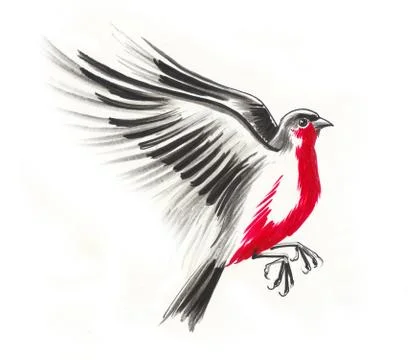 Flying bird Illustrazione stock
