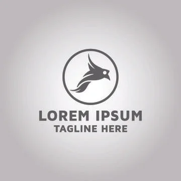 Flying Bird image, vector logo design idea and inspiration Stock Illustration