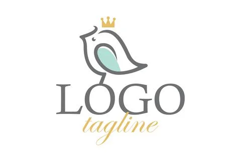Flying Bird Logo Design Concept	 Stock Illustration