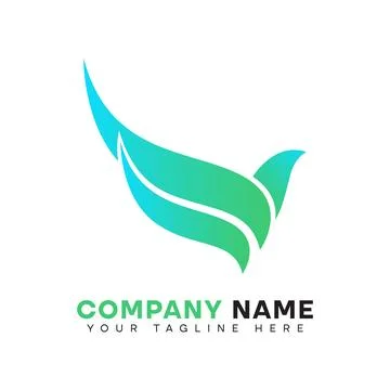 Flying bird logo design Stock Illustration