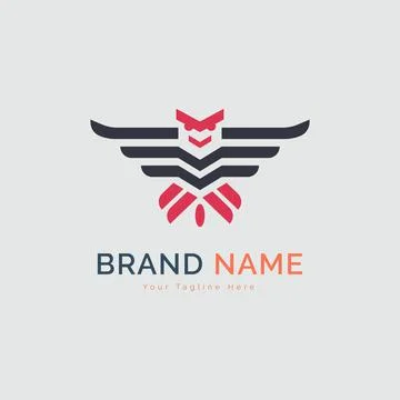 Flying bird modern logo template design Stock Illustration