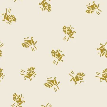 Flying bird progress glyph seamless pattern 库存插图
