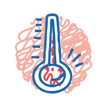 Flying bird progress icon doodle illustration Stock Illustration