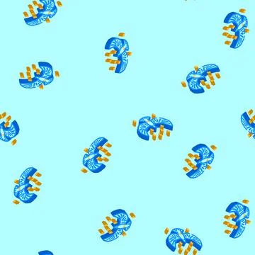 Flying bird progress isometric icon seamless pattern Stock Illustration