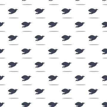 Flying bird seamless pattern creating a repeating background Illustrazione stock