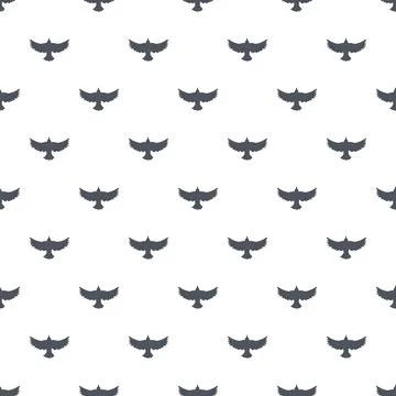 Flying bird silhouette repeat pattern background design 스톡 일러스트